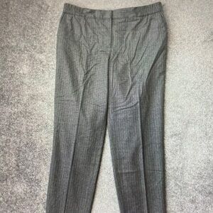 Talbots Charcoal Pinstripe Straight-Leg Trousers